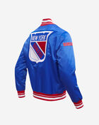 PRO STANDARD New York Rangers Retro Classic Rib Satin Jacket HNR667254-RYR Blue 3