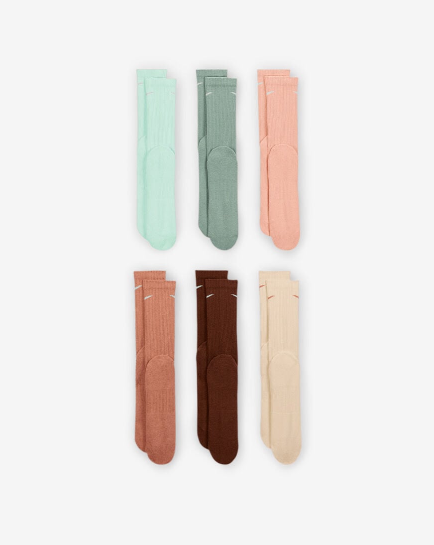 Shop Nike Everyday Plus Cushion 6Pk Crew Socks (M | L) SX6897-971