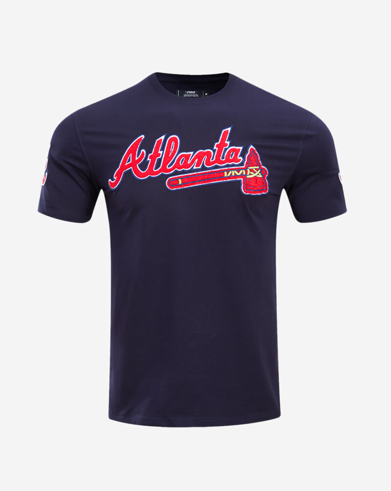 PRO STANDARD Atlanta Braves Classic Chenille Tee  LAB131546-MDN Blue 1