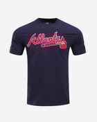 PRO STANDARD Atlanta Braves Classic Chenille Tee  LAB131546-MDN Blue 1