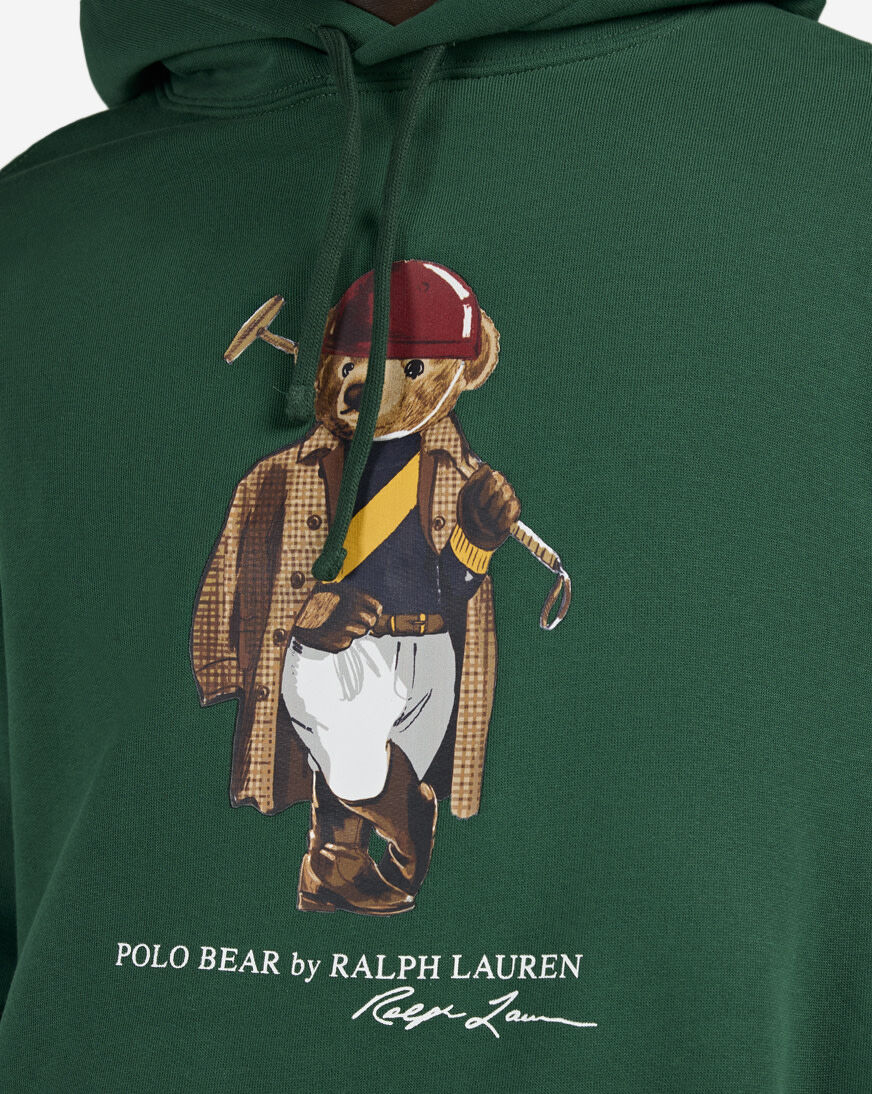 Shop Polo Ralph Lauren Fleece Novelty Polo Society Bear Hoodie