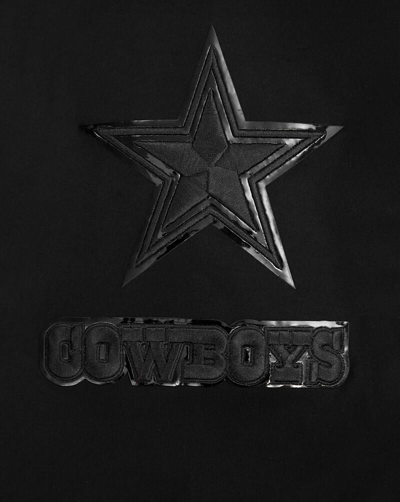 PRO STANDARD Dallas Cowboys Triple Black Double Knit Pull Over Hoodie FDC5410308-BLK Black 4