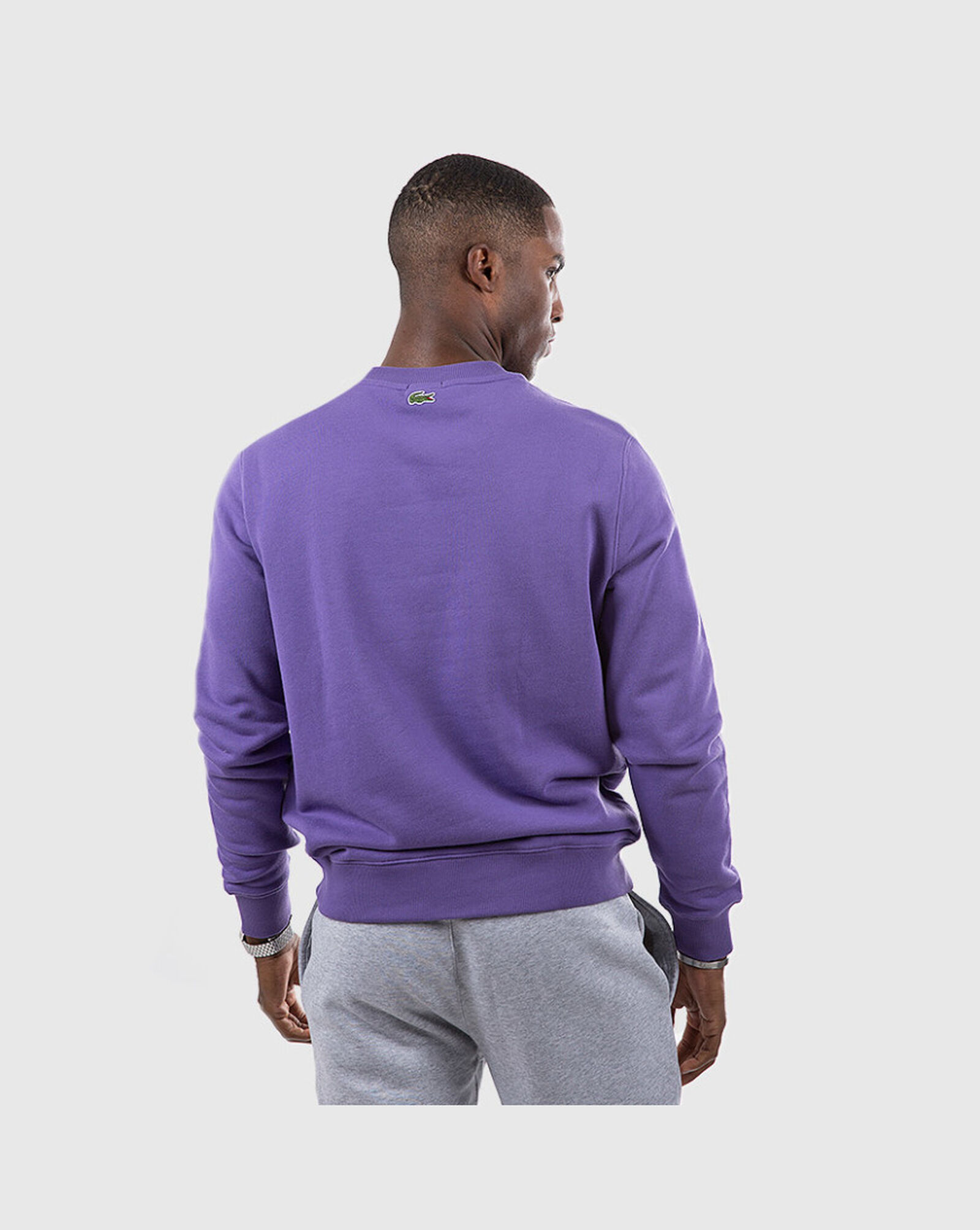 Shop Lacoste Live Signature Fleece Sweatshirt SH8072-2U3 purple | SNIPES USA