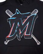 Miami Marlins Mash Up Rib Fleece Pull Over Hoodie
