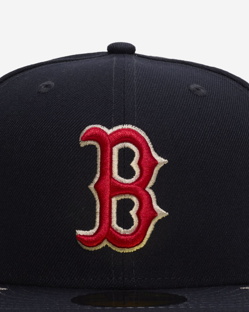 New Era 59Fifty Boston Red Sox Embroidery Wordmark Fitted Hat 60792432 Blue 2