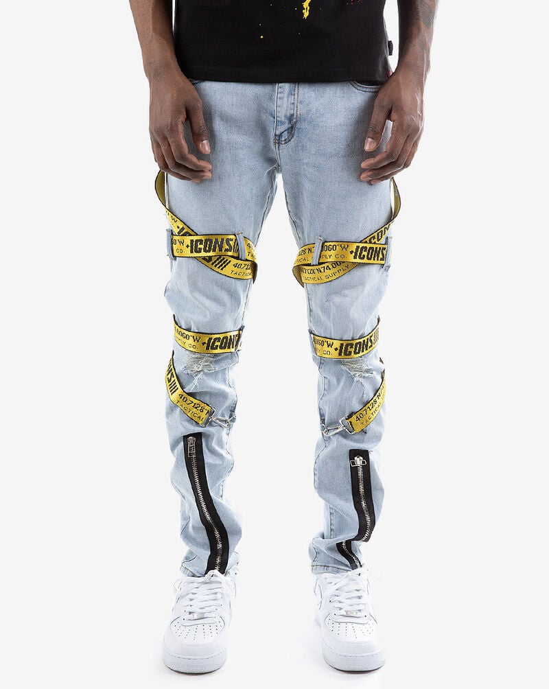 Eternity Yellow Straps Denim Pants Mens Clothes Snipes Usa