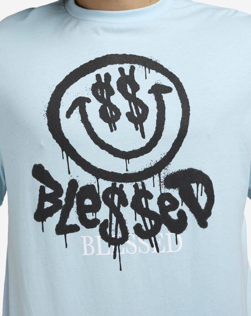 Mister Tee Blessed Smiley Face Tee  MT2558-US-00830 Blue 3