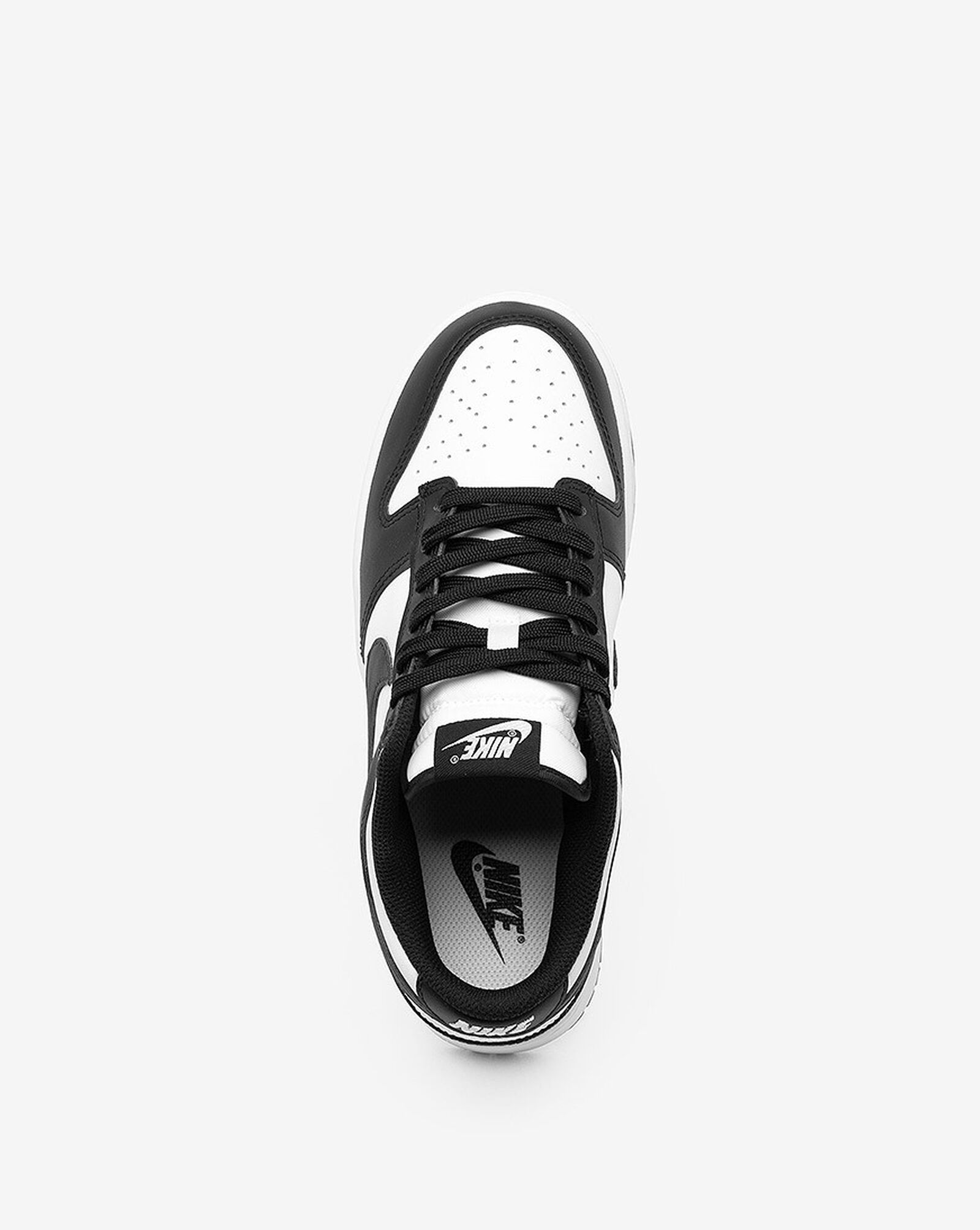 dunk low black white snipes