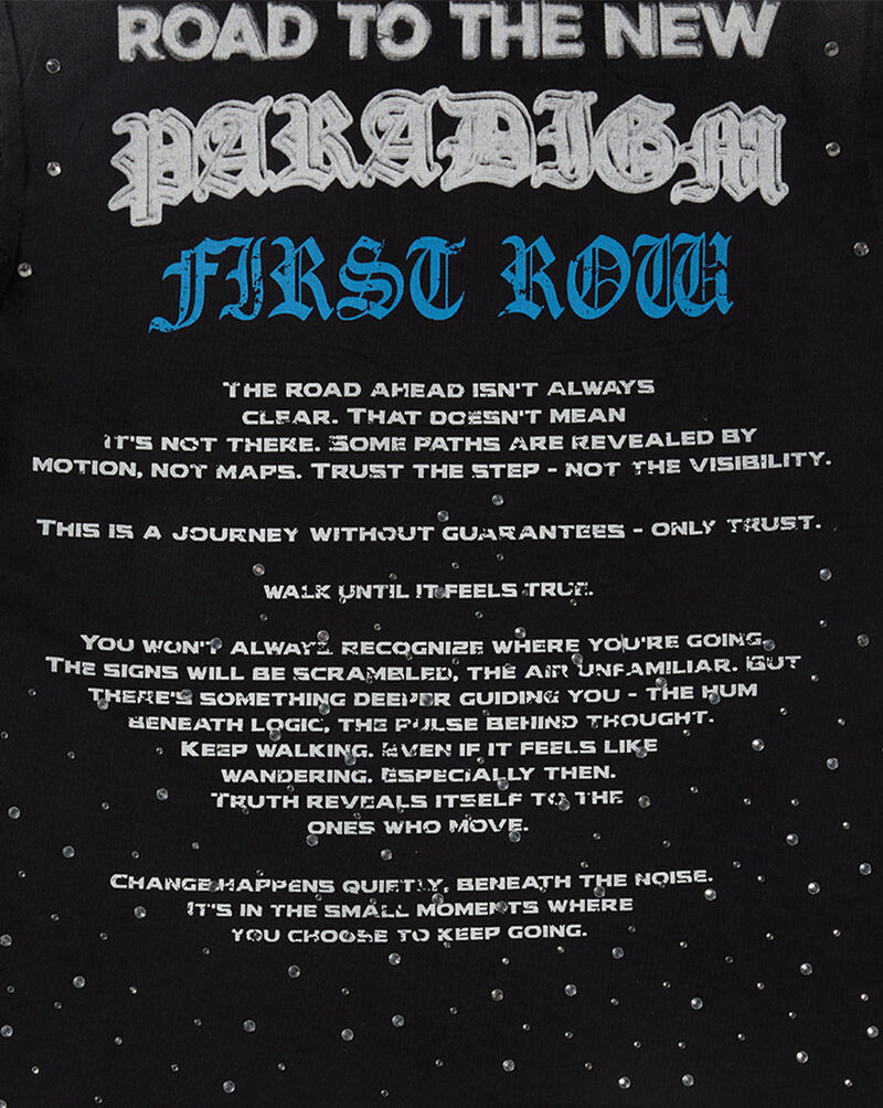 First Row Kids' 3/4 Sleeve Eagle Terry Rhinestone Tee FRBM3056 Black 4