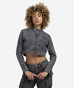 Horse Shoe Stitching Denim Jacket