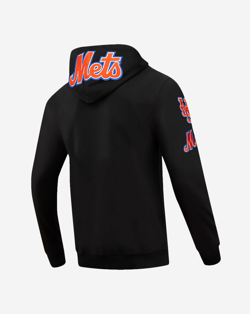 PRO STANDARD New York Mets Classic Chenille Double Knit Full-Zip Hoodie  LNM531928-BLK Black 3