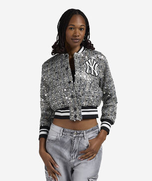 New York Yankees Tweed Sequin Bomber