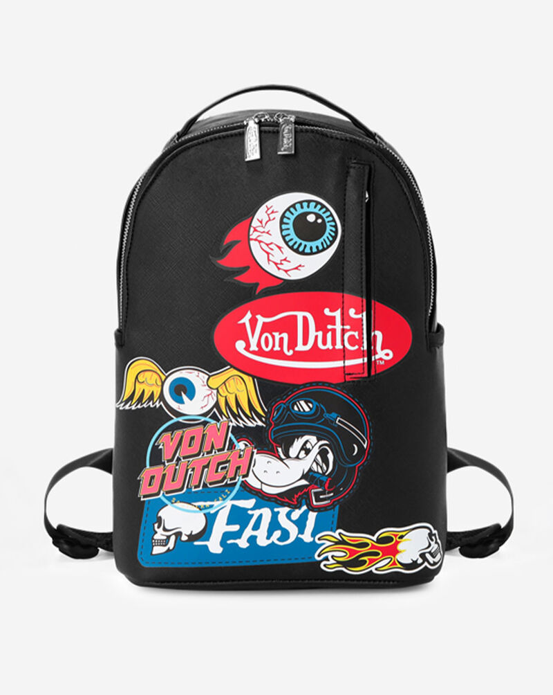 Von Dutch Multi Patch Back Pack VDBP-013 Black 1
