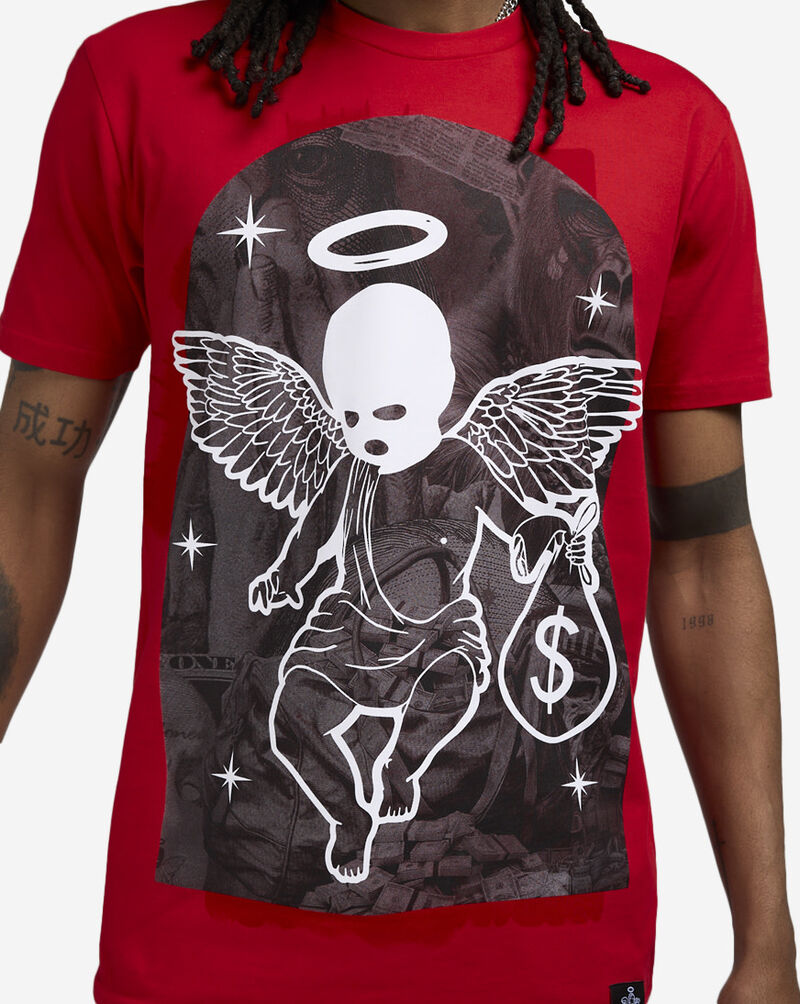 Hasta Muerte Collage Angel Arch Tee HMDEC023-RED Red 3