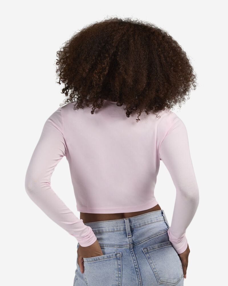 Nike NSW Chill Knit Slim Long-Sleeve Cropped Top HF5322-663 Pink 2