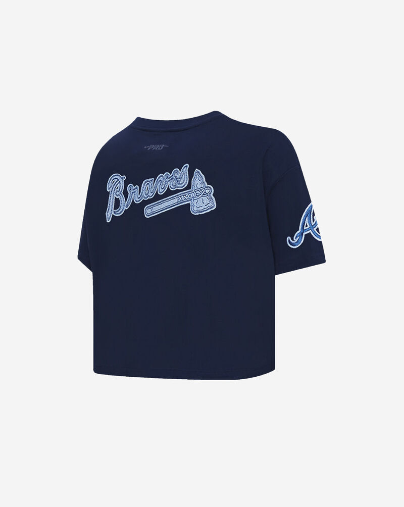 PRO STANDARD Atlanta Braves Varsity Blues Boxy Tee LABA39087-MDN Blue 3
