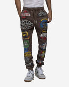 First Row Washed Jogger FRB2476S-BRW Brown 1