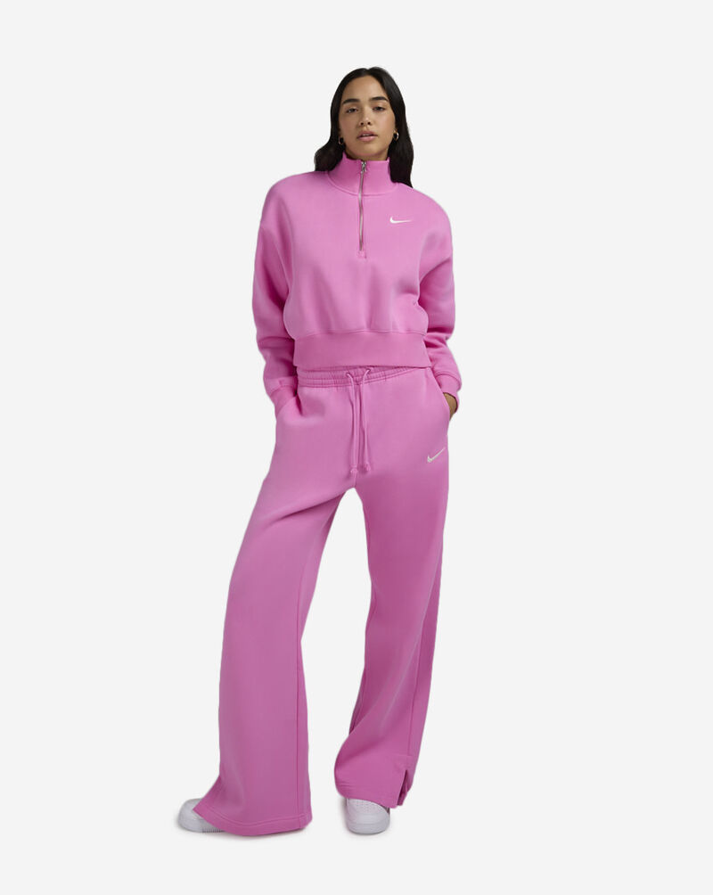 Nike NSW Phoenix Fleece 1/4-Zip Cropped Sweatshirt DQ5767-675 Pink 4