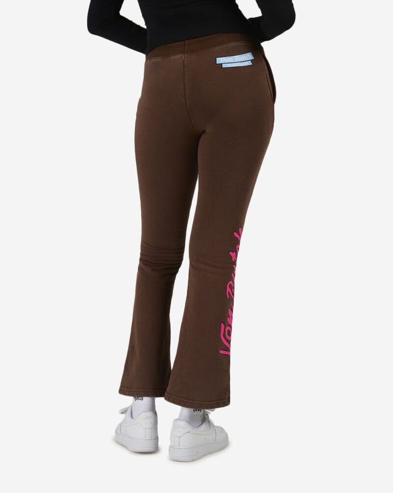 Von Dutch Fleece Patch Wide Leg Pants VND3B0239SN Brown 2