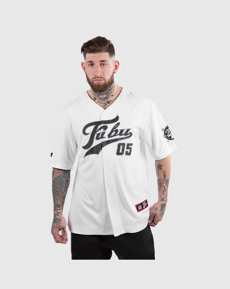Fubu Basic Logo Baseball Jersey Mens Clothes Snipes Usa