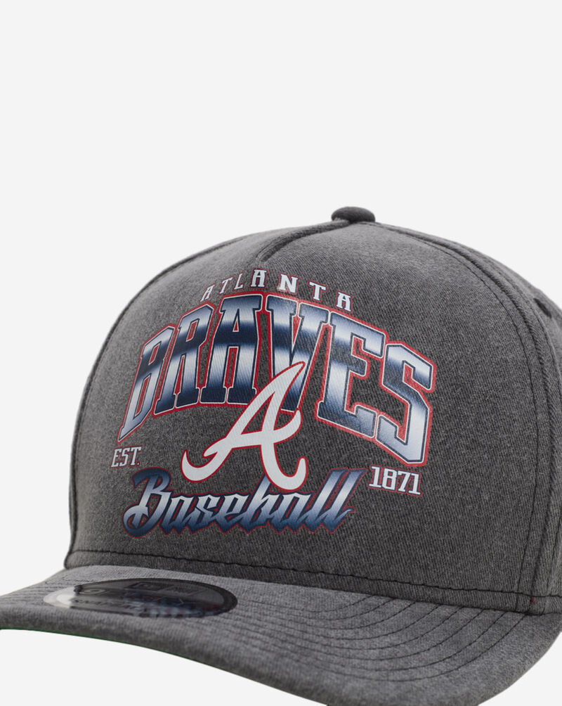 New Era 9Fifty Atlanta Braves Washed A-Frame Snapback Hat 60624347 Grey 2