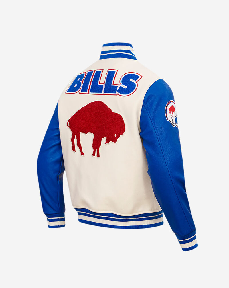 PRO STANDARD Buffalo Bills Retro Classic Rib Wool Varsity Jacket FBB643405-ERB cream 3