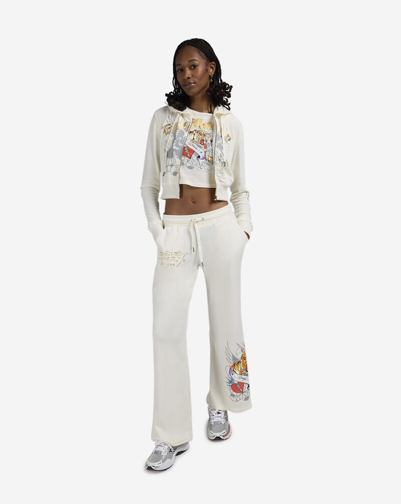 Ed Hardy Tiger Crown Rhinestone Baby Tee EHW1104-153RS cream 4