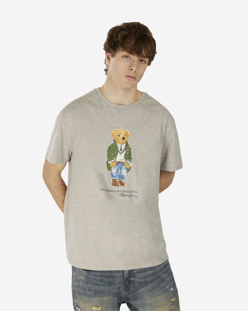 Shop Polo Ralph Lauren Polo Bear Graphic Tee 710854497035-GRY grey  