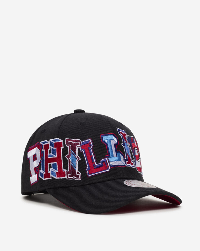 Mitchell  Ness Philadelphia Phillies Hyper Type Pro Crown Snapback Hat HP10053-PPHBLCK Black 1