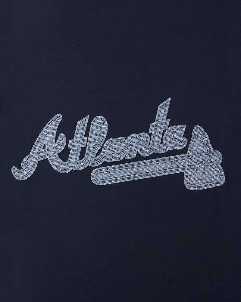 PRO STANDARD Atlanta Braves Varsity Blues Tee LAB139177-MDN Blue 2