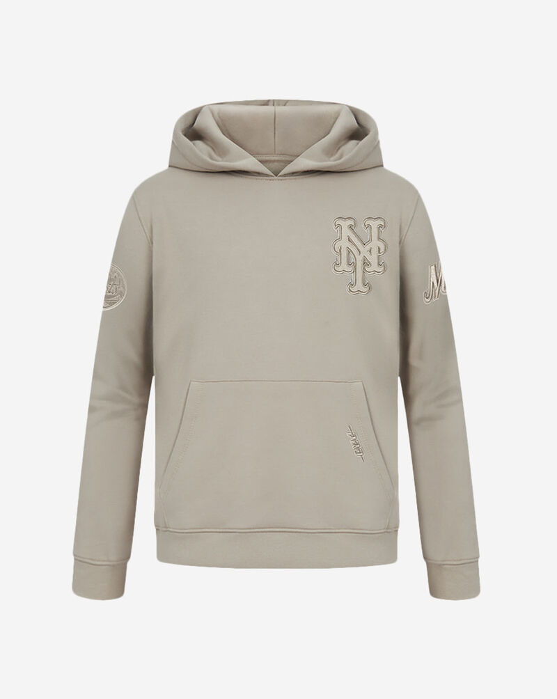 PRO STANDARD Big Boys' New York Mets Neutral Fleece Pull Over Hoodie LNMB5314997-TAU Beige 1