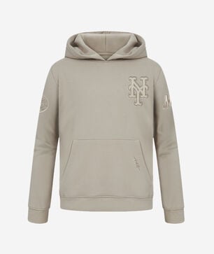 Big Boys' New York Mets Neutral Fleece Pull Over Hoodie
