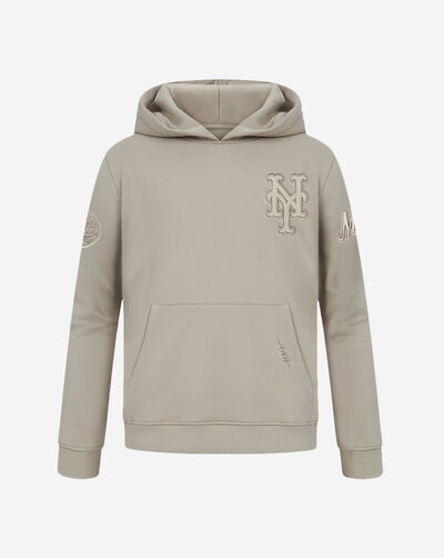 Big Boys' New York Mets Neutral Fleece Pull Over Hoodie