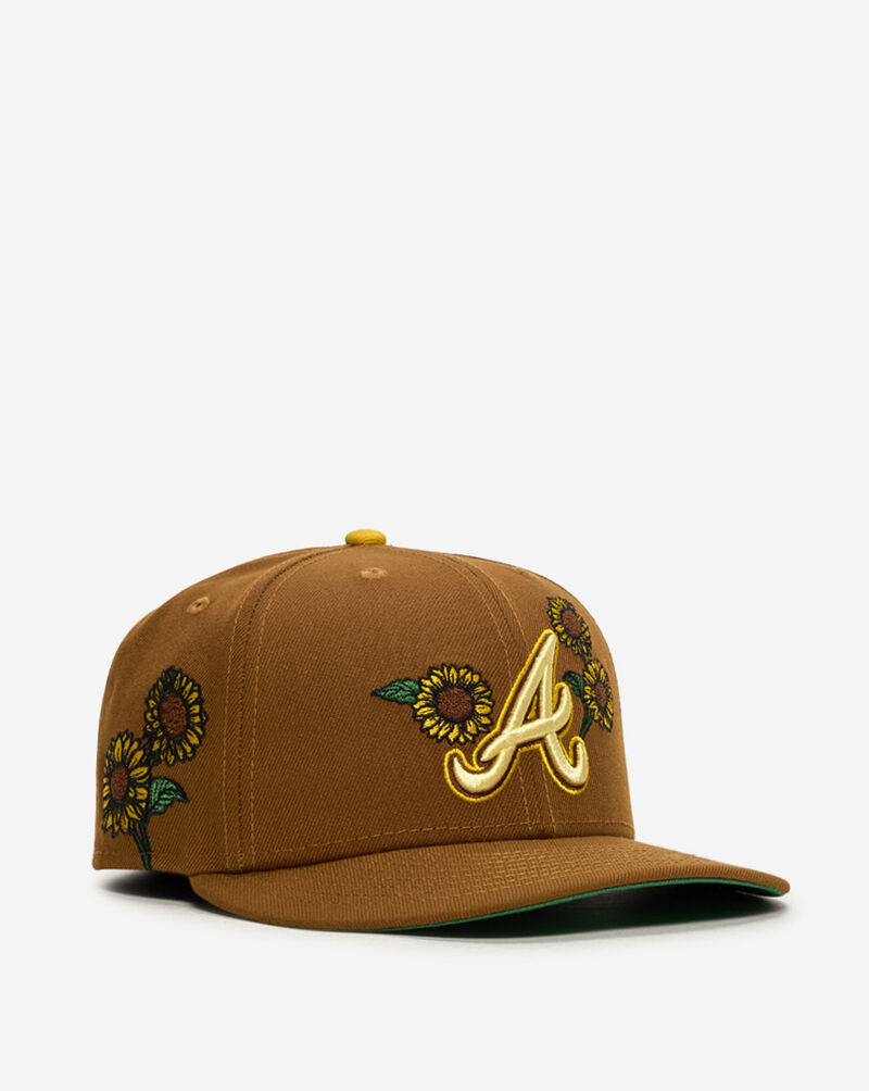 New Era 59Fifty Atlanta Braves Sunflower Fitted Hat 60949328 Brown 1