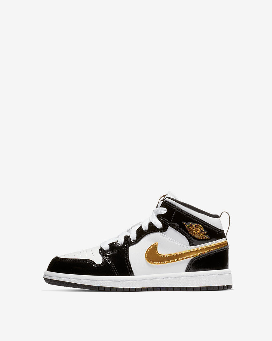 black and gold jordans preschool