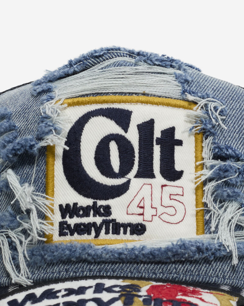 Preme Colt Distressed Trucker Hat PR-HAT-052 Blue 2