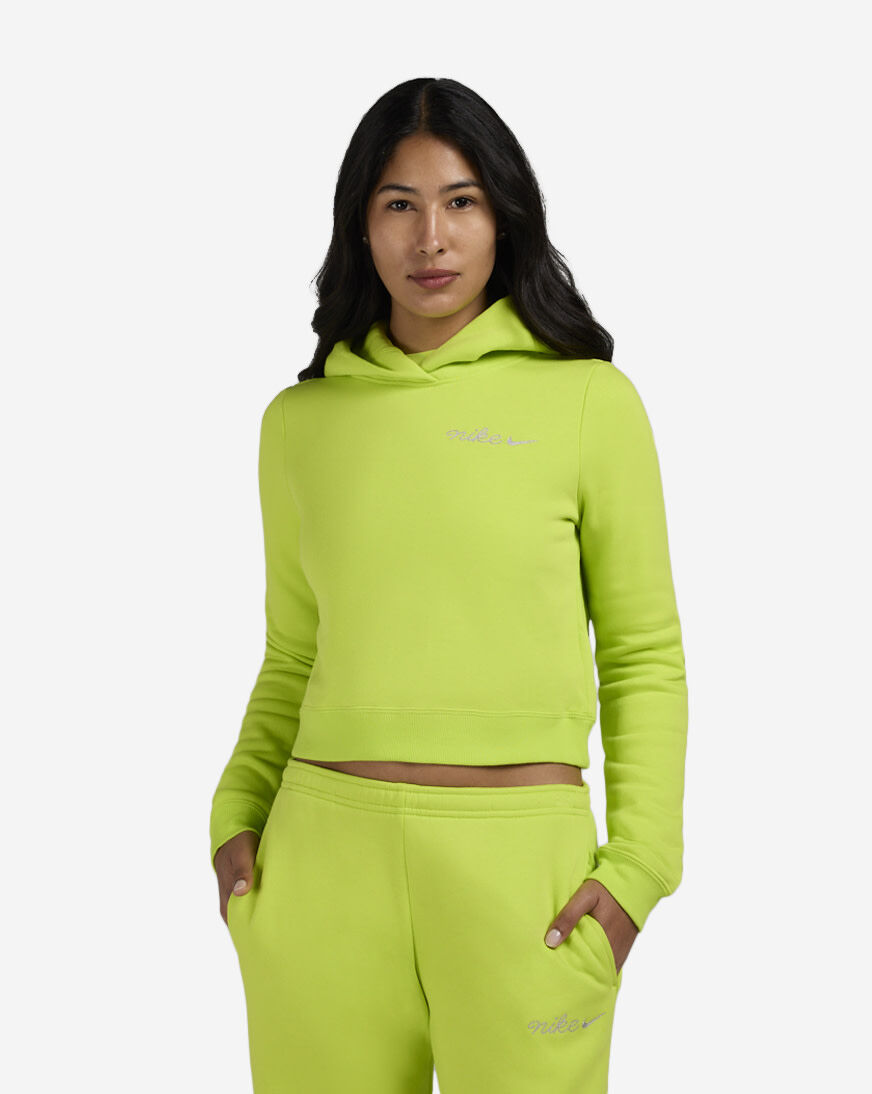 Shop Nike NSW Phoenix Fleece Shrunken Hoodie IM7494-389 green