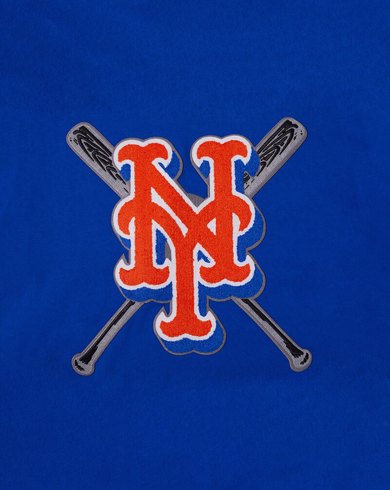 PRO STANDARD New York Mets Mash Up Rib Fleece Crewneck  LNM5314671-ROR Blue 2