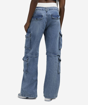 Cargo Double Waist Denim