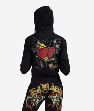 Heart Snake Fleece Hoodie