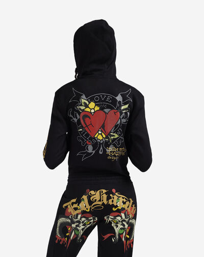 Heart Snake Fleece Hoodie