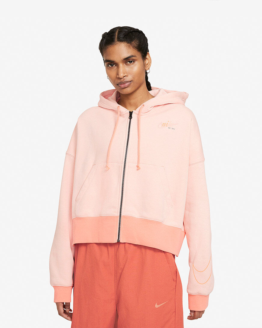 nike sportswear women's full zip fleece hoodie