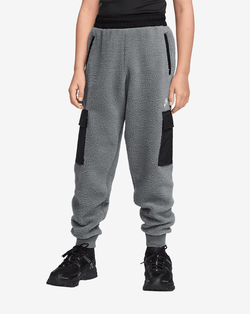 Shop Nike Big Kids' Club Fleece Cargo Pants HV0386-084 grey
