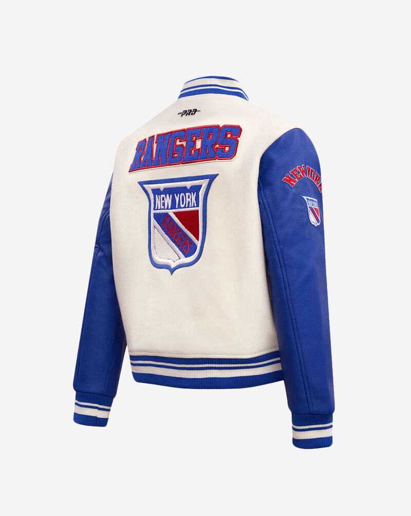PRO STANDARD New York Rangers Retro Classic Rib Wool Varsity Jacket HNRH67278-ERB cream 3