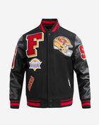 PRO STANDARD San Francisco 49Ers Mash Up Rib Wool Varsity Jacket FS46410415-BRK Black 1