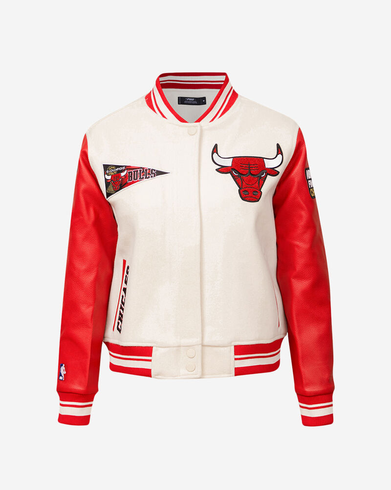 PRO STANDARD Chicago Bulls Retro Classic Rib Wool Varsity Jacket BCBH56213-ERD cream 1
