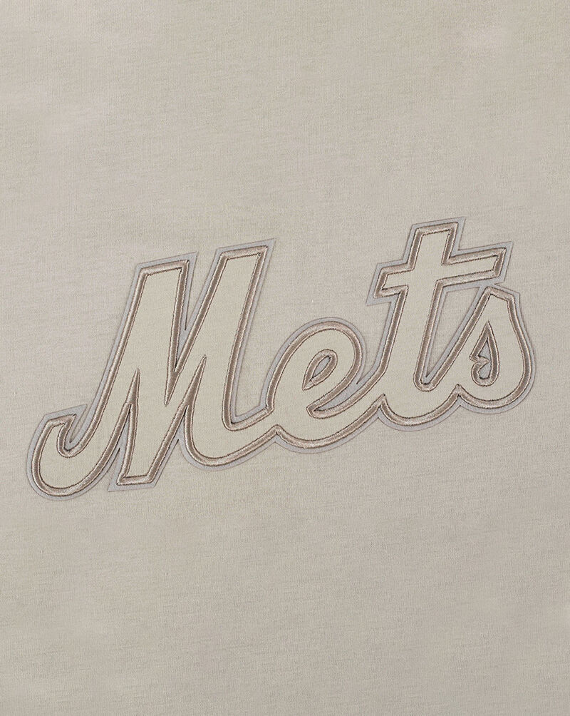 PRO STANDARD Big Girls' New York Mets Neutral Boxy Tee LNMBA314948-TAU Beige 4