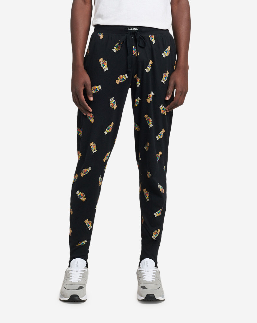 Shop Polo Ralph Lauren Ribbed All Over Print Joggers PK79RL AZIO