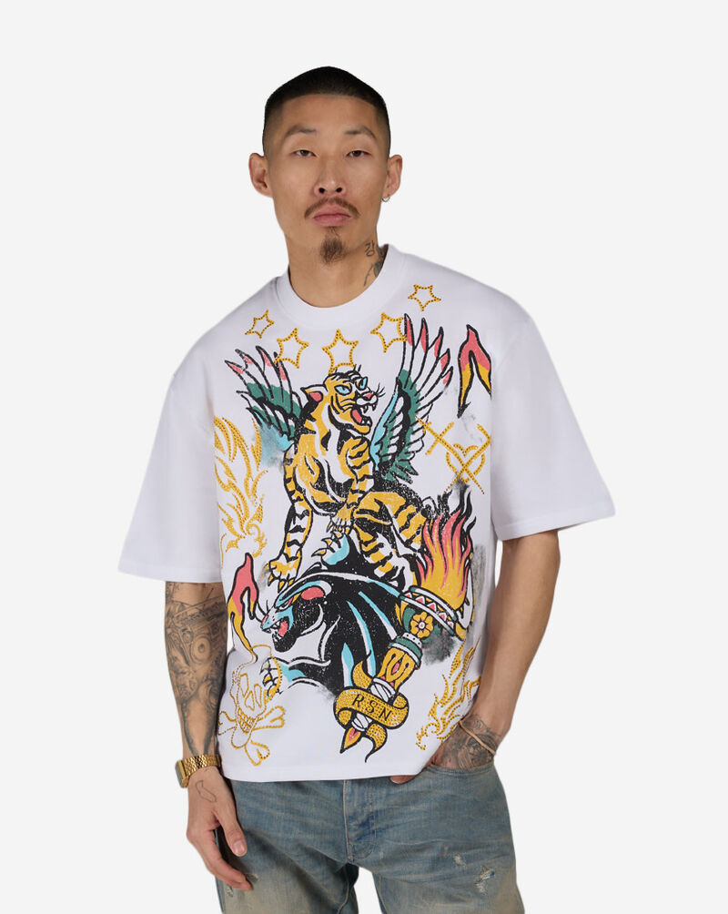 Reason Tiger Graphite Tee RCS6TM-G33JK White 1