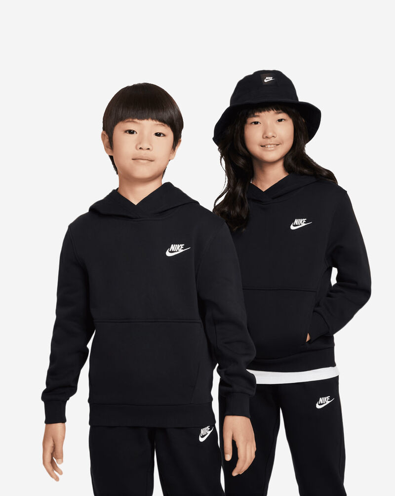 Nike Big Kids' NSW Club Fleece Hoodie FD3000-010 Black 1